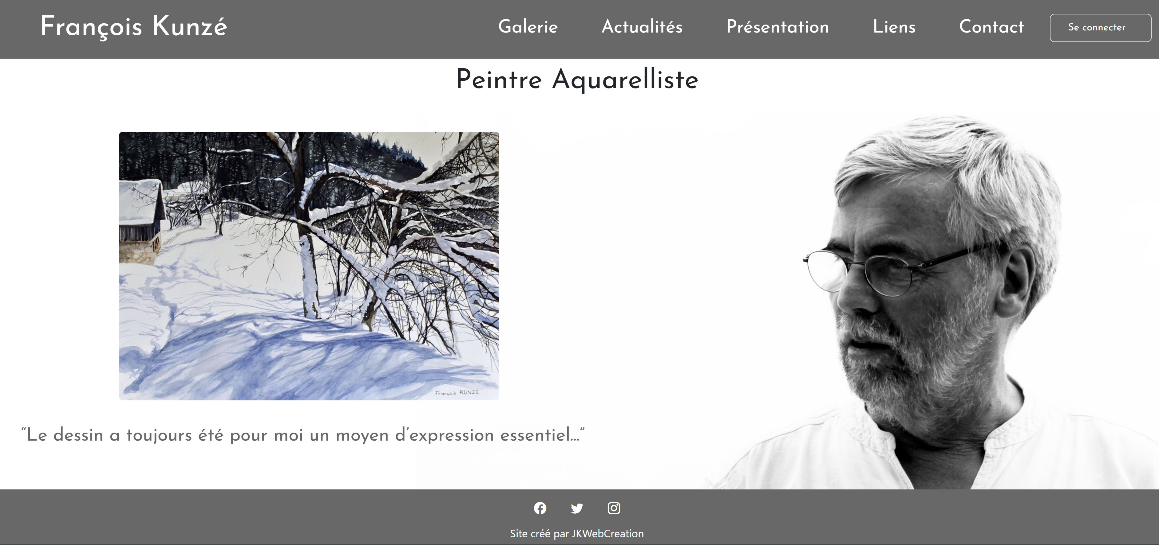 Aperçu du projet Site de François Kunzé